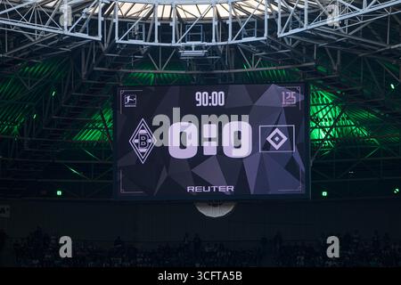MÖNCHENGLADBACH, DEUTSCHLAND - 24. AUGUST 2025: - Das Fußballspiel der Bundesliga Borussia Mönchengladbach gegen den Hamburger SV im Borussia Park. Stockfoto