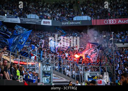 MÖNCHENGLADBACH, DEUTSCHLAND - 24. AUGUST 2025: - Das Fußballspiel der Bundesliga Borussia Mönchengladbach gegen den Hamburger SV im Borussia Park. Stockfoto