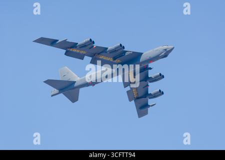 Boeing B-52H Stratofortress Seriennummer 61-0036 wurde der 419. Flugteststaffel auf der Edwards Air Force Base in Südkalifornien zugeteilt. Stockfoto