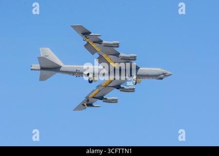 Boeing B-52H Stratofortress Seriennummer 60-0050 wurde der 419. Flugteststaffel auf der Edwards Air Force Base in Südkalifornien zugeteilt. Stockfoto