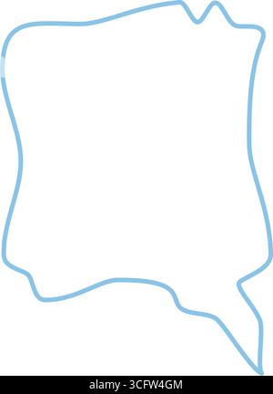 Handgezeichnete Wellenförmige Sprechblase-Umrisse Stock Vektor