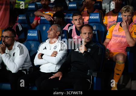 August 2025; Gewiss-Stadion, Bergamo, Italien, Fußball der Serie A, Atalanta gegen Pisa; Alberto Gilardino vom AC Pisa 1909 Stockfoto