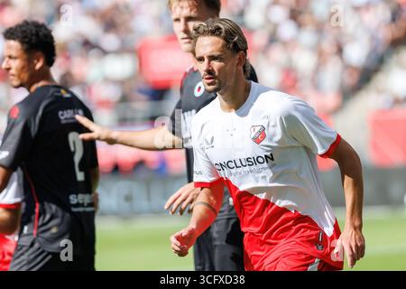 Utrecht, Niederlande. August 2025. UTRECHT, 24.08.2025, Stadion Galgenwaard, Saison 2025/2026, niederländischer Eredivisie Football, Spiel zwischen FC Utrecht und Excelsior Rotterdam, Foto zeigt FC Utrecht Spieler Siebe Horemans Credit: Pro Shots/Alamy Live News Stockfoto