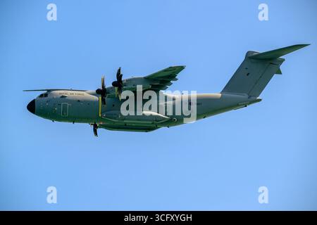 Airbus A400M Atlas C.1, ZM407, von der britischen Royal Air Force, bei Airborne 2025 in Eastbourne Stockfoto