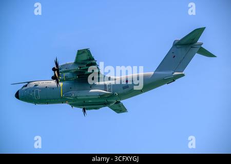 Airbus A400M Atlas C.1, ZM407, von der britischen Royal Air Force, bei Airborne 2025 in Eastbourne Stockfoto