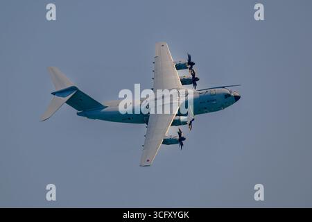 Airbus A400M Atlas C.1, ZM407, von der britischen Royal Air Force, bei Airborne 2025 in Eastbourne Stockfoto