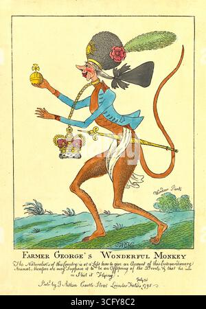 William O'Keefe - Bauer Georges Wonderful Monkey (1795) Stockfoto