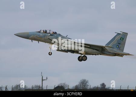F15 Strike Eagle bei RAF Waddington, Übung Cobra Warrior 25-1 Stockfoto