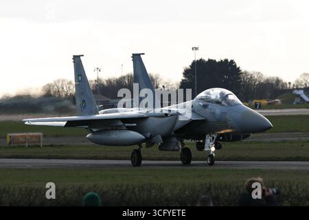 F15 Strike Eagle bei RAF Waddington, Übung Cobra Warrior 25-1 Stockfoto