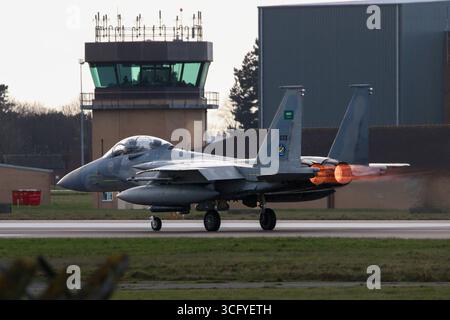 F15 Strike Eagle bei RAF Waddington, Übung Cobra Warrior 25-1 Stockfoto