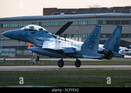 F15 Strike Eagle bei RAF Waddington, Übung Cobra Warrior 25-1 Stockfoto
