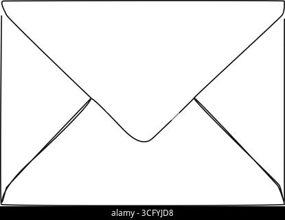 Durchgehende einzeilige Zeichnung der Hülle, Strichgrafiken-Vektordarstellung Stock Vektor