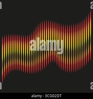 Wellenlinienmuster. Farbenfrohes Wellenform-Design. Digitale Vektorlinien. Abstrakter Bewegungshintergrund. EPS 10. Stock Vektor