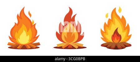 campfire illustrations Stock Vektor