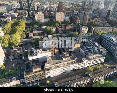 Aus der Vogelperspektive auf die Whitecross Street, Old Street und London Stockfoto