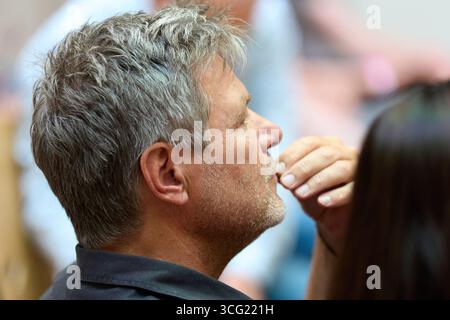 Weimar, Deutschland – 29.08.2024: Robert Habeck, deutscher Vizekanzler und Bundesminister für Wirtschaft und Klimaschutz 12/2021–05/2025 Stockfoto