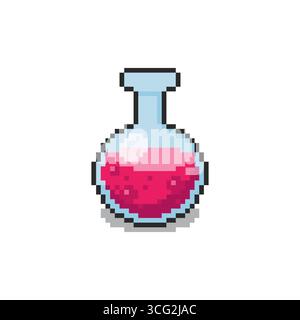 Pixel Art Magic Potion Design Stock Vektor