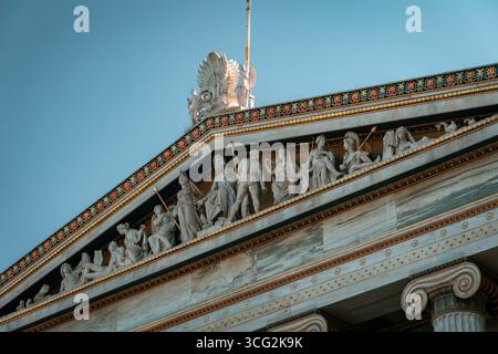 Athen, Griechenland - das Gebäude der Akademie von Athen Stockfoto