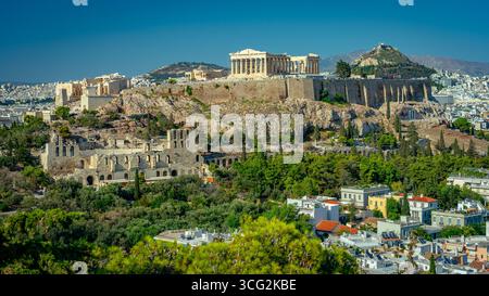 Akropolis Parthenon historische Stätte in Athen, Griechenland Stockfoto