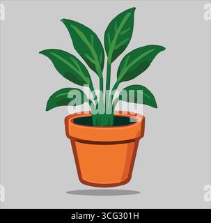 Die Green Vector Plant Stock Vektor