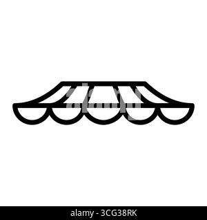 Liniensymbol mit Markise-Konturvektor Stock Vektor
