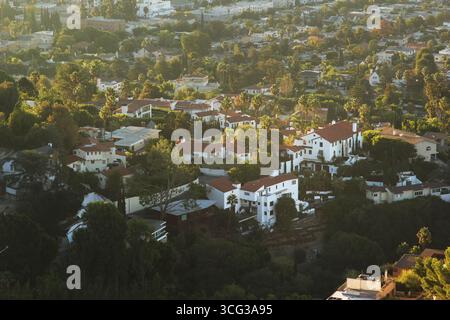 Große Häuser in Los Angeles - Blick vom Griffith Park Stockfoto
