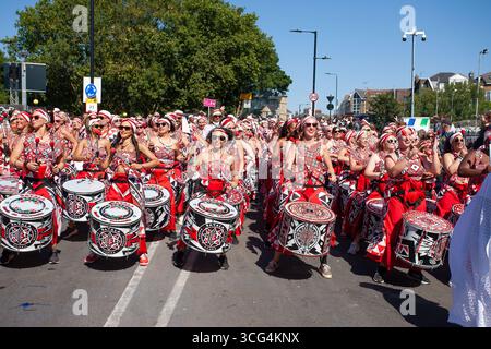 samba Band LNHC Notting Hill Carnival 2025 Stockfoto