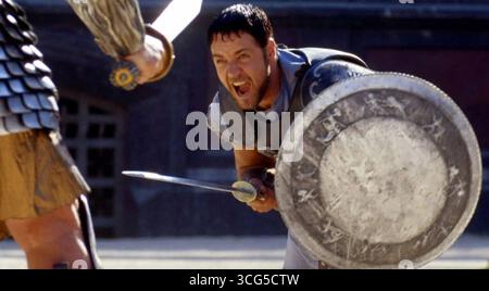 GLADIATOR 2000 DreamWorks/United International Pictures Film mit Russell Crowe als Maximus Decimus Stockfoto