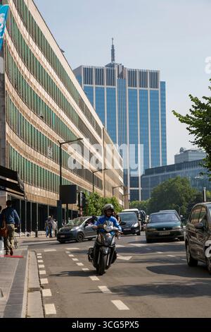 Brüssel, Belgien - 4. Juli 2018: Blick auf die Straße im Zentrum von Brüssel Stockfoto