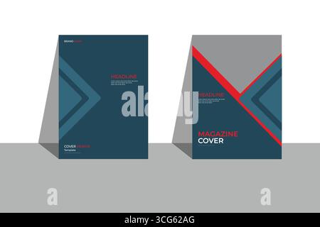 Designvorlage für Bucheinband in A4. Kann an Broschüre, Jahresbericht, Magazin, Poster, Geschäftsportfolio, Flyer, Banner, Website. Stock Vektor
