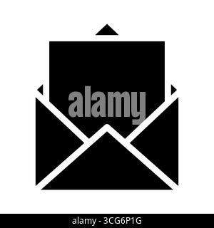 E-Mail-Symbol öffnen. Meldungssymbol wird gelesen. Ungelesener E-Mail-Vektor. Abbildung der eingehenden Korrespondenz. Stock Vektor