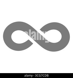 Unendlich einfaches Vektorsymbol. Mathematik Ewigkeit und unendliches Symbol. Stock Vektor