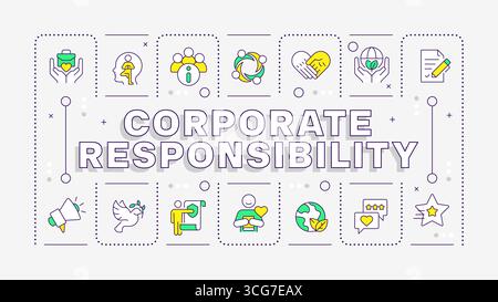Corporate Responsibility White Word-Konzept Stock Vektor