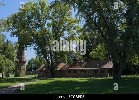Litomerice, Tschechien – 12. August 2025: Richards Camps waren Satellitenlager von Flossenburg und es gab etwa 18000 Häftlinge. Das Krematorium war maintai Stockfoto