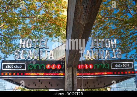 Hotel Slavija in Belgrad, Hauptstadt Serbiens am 13. September 2020 Stockfoto