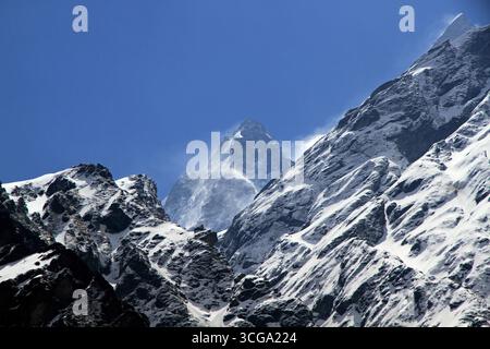 Machhapuchhre (Königin der Berge), Sacred Peak, Annapurna Conservation Area, Himalaya, Nepal Stockfoto
