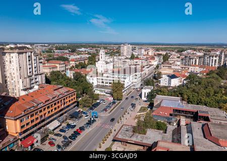Smederevo - Panoramablick auf die moderne serbische Stadt Stockfoto