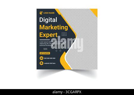 Sauberes und modernes digitales Marketing Social Media Vorlage Corporate Banner Vektor Illustration Stock Vektor