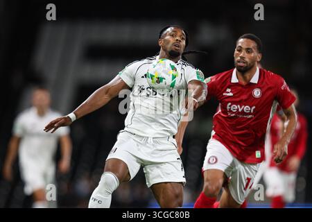 LONDON, Großbritannien - 27. August 2025: Adama Traore von Fulham FC im zweiten Spiel des englischen League Cup zwischen Fulham FC und Bristol City FC im Craven Cottage (Foto: Craig Mercer/ Alamy Live News) Stockfoto