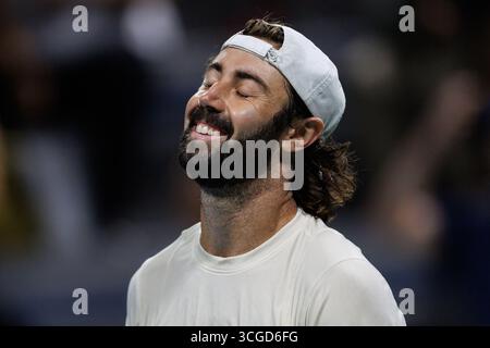 Queens, Usa. August 2025. Queens, New York City. 27. August 2025: Jordan Thompson (aus) bei den US Open 2025. Quelle: Corleve/Alamy Live News Stockfoto