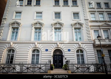 John F. Kennedy lebte 13-14 in Princes Gate, einem imposanten Anwesen mit Blick auf den Hyde Park in Knightsbridge, London, England Stockfoto