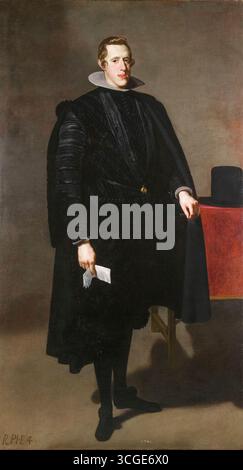 Philipp IV., König von Spanien, (1605–1665), Portraitgemälde in Öl auf Leinwand von Diego Velazquez, 1624 Stockfoto