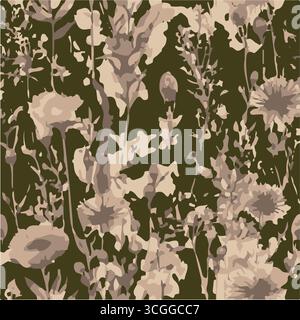 Kleine Blume nahtloses Muster auf weißem Hintergrund.Ditsy Stil Hintergrund von kleinen Blumen.Stock Vektor für den Druck auf Oberflächen und Web Design. Stock Vektor