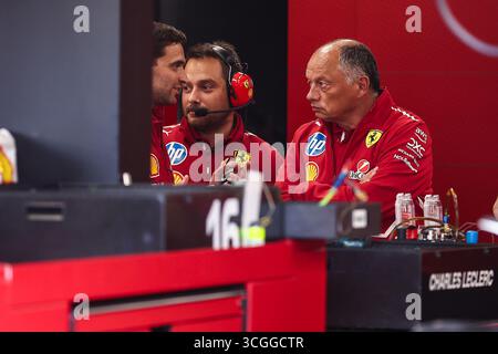 Zandvoort, Pays Bas. August 2025. VASSEUR Frédéric (fra), Teamchef und General Manager der Scuderia Ferrari, Porträt während des Formel 1 Heineken Grand Prix 2025, 15. Runde der FIA Formel 1 Weltmeisterschaft 2025 vom 29. Bis 31. August 2025 auf dem Zandvoort Circuit in Zandvoort, Niederlande - Foto Eric Alonso/DPPI Credit: DPPI Media/Alamy Live News Stockfoto