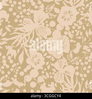 Kleine Blume nahtloses Muster auf weißem Hintergrund.Ditsy Stil Hintergrund von kleinen Blumen.Stock Vektor für den Druck auf Oberflächen und Web Design. Stock Vektor