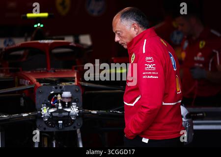 Zandvoort, Pays Bas. August 2025. VASSEUR Frédéric (fra), Teamchef und General Manager der Scuderia Ferrari, Porträt während des Formel 1 Heineken Grand Prix 2025, 15. Runde der FIA Formel 1 Weltmeisterschaft 2025 vom 29. Bis 31. August 2025 auf dem Zandvoort Circuit in Zandvoort, Niederlande - Foto Eric Alonso/DPPI Credit: DPPI Media/Alamy Live News Stockfoto