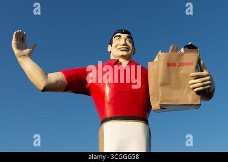 Metropolis, Illinois - USA - 24. Juni 2025: Big John Road Riese in Metropolis, Illinois, USA. Stockfoto