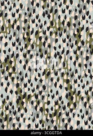 Leopardenfell-Druck, künstlerische stilvolle nahtlose Vektor-wiederholte Leopardenhaut, schwarz, braun, beige und Trend nahtlose Muster Stock Vektor