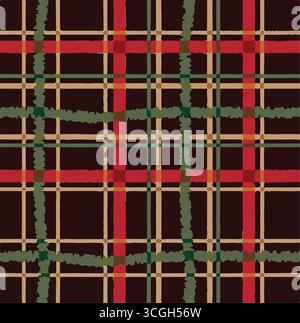 Nahtloses Karomuster in Braun, Creme, geeignet für das Entwerfen von Kleidung wie Röcken und Hosen, um Ihrem Outfit, Vector i, einen schicken und auffälligen Look zu verleihen Stock Vektor