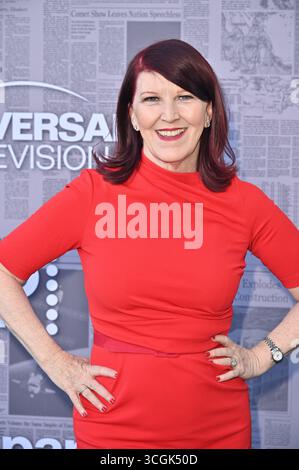 Los Angeles, USA – 27. August 2025: Kate Flannery nimmt an der Premiere der Peacocks-Serie The Paper Teil Stockfoto